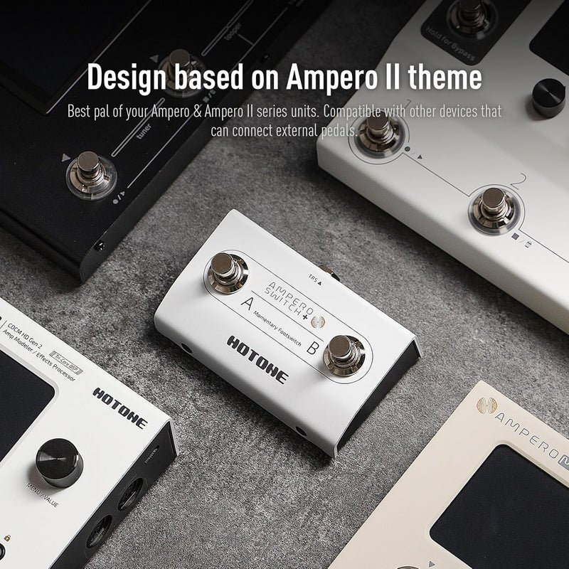 HOTONE Dual Footswitch Pedal Momentary 2-Way Pedal Foot Switch Controller Switch 6.35 mm (Ampero Switch+) - Image 3